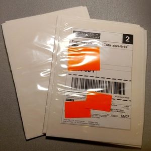 20 Adhesive shipping labels